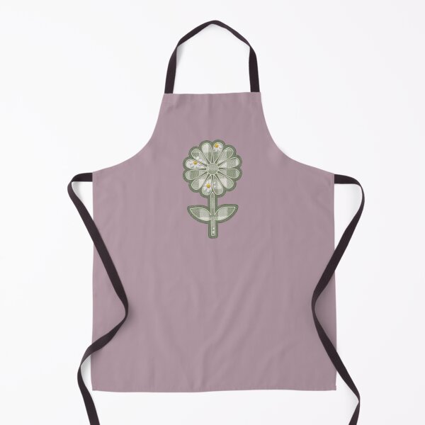 Item preview, Sage Green Gingham Daisy Patch Folk Art Embroidered Look designed and sold by thelexiverse.