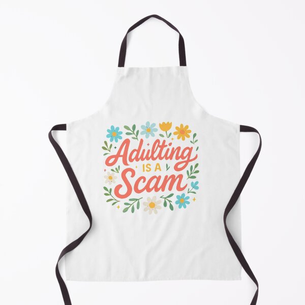 Item preview, Adulting Is a Scam Floral Quote designed and sold by SiarheiYur.