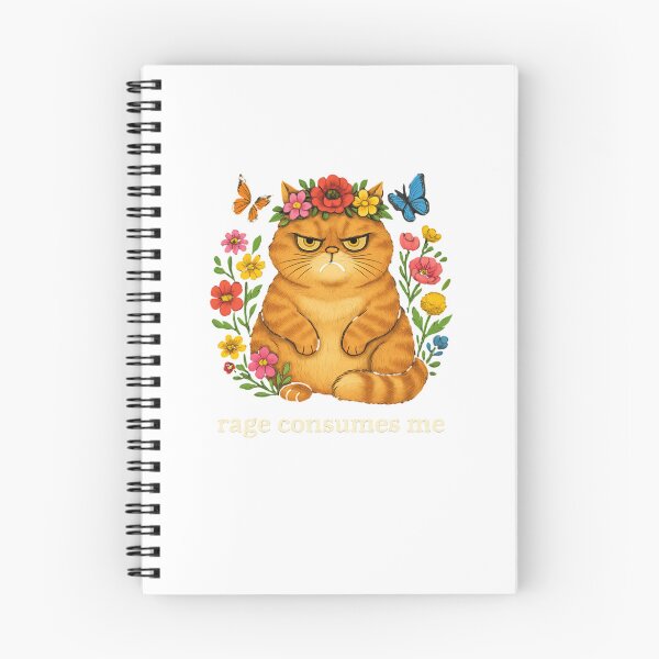 Item preview, Rage Consumes Me Floral Cat designed and sold by SiarheiYur.