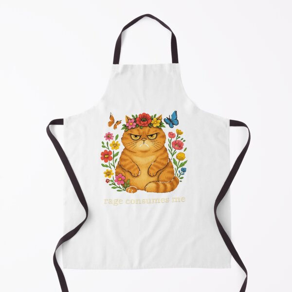 Item preview, Rage Consumes Me Floral Cat designed and sold by SiarheiYur.
