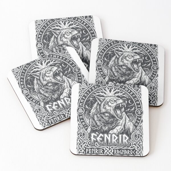 Item preview, dog, fenrir, norwey, god,viking designed and sold by Hephaestus's Forge.