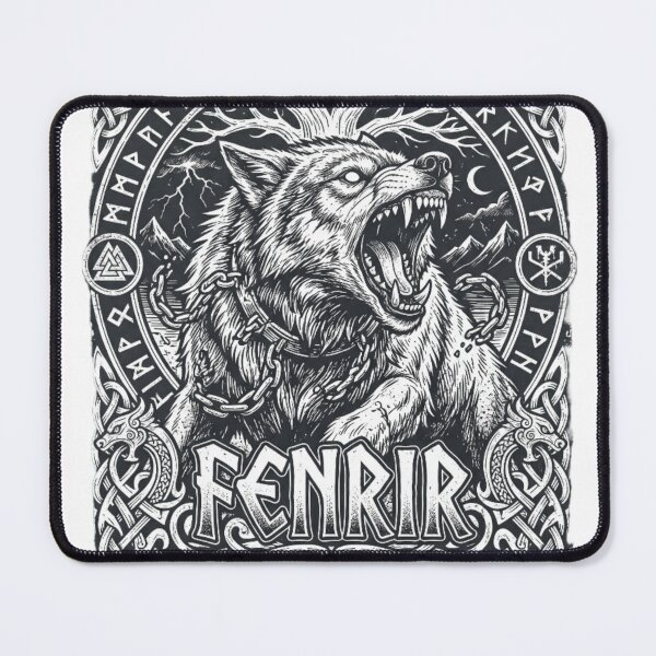Item preview, dog, fenrir, norwey, god,viking designed and sold by Hephaestus's Forge.