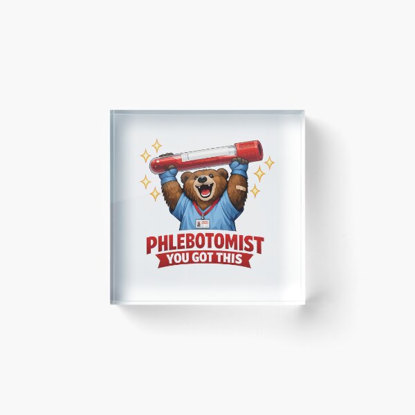 Item preview, Cute Bear Phlebotomist Motivation Funny Animal Medical Design National Phlebotomist Recognition Week Gift designed and sold by ClinicalHubs.