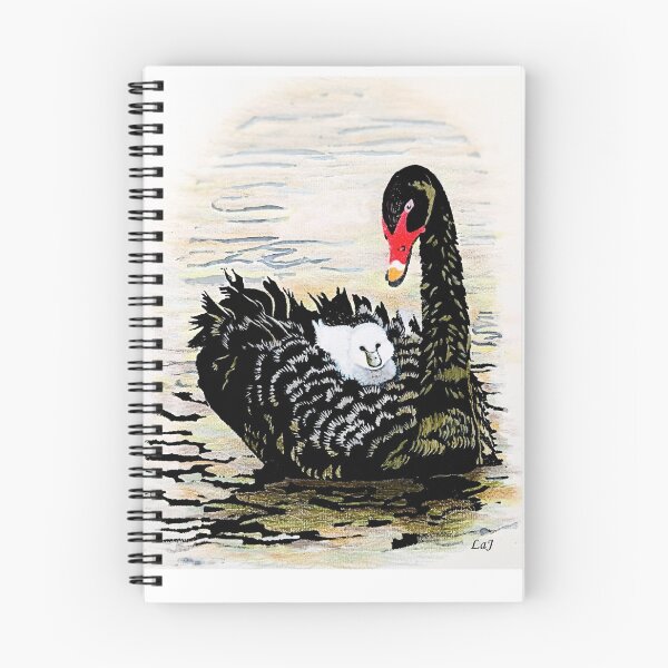 Item preview, Graceful Australian Black Swan carries a cygnet designed and sold by Lois-jessop.