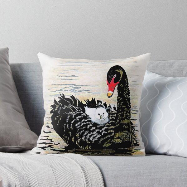 Item preview, Graceful Australian Black Swan carries a cygnet designed and sold by Lois-jessop.