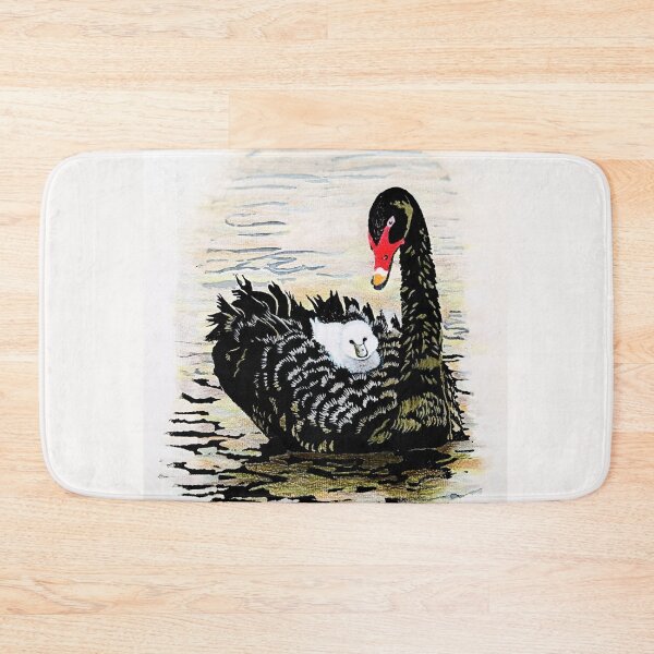 Item preview, Graceful Australian Black Swan carries a cygnet designed and sold by Lois-jessop.