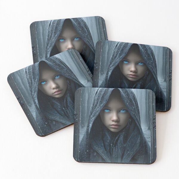 Item preview, Mysterious Girl in a Snowy Forest Portrait designed and sold by Artessie.