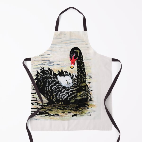 Item preview, Graceful Australian Black Swan carries a cygnet designed and sold by Lois-jessop.