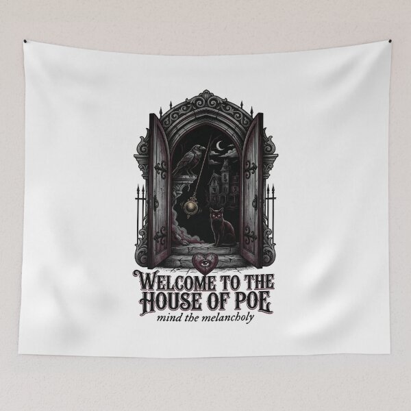 Item preview, Welcome to the House of Poe Gothic Doorway Melancholy Raven designed and sold by Fenay Designs.