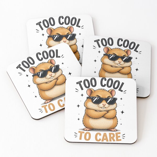 Item preview, Too Cool To Care Hamster Sticker – Funny Cute Chill Animal Meme With Sunglasses designed and sold by mibrand.