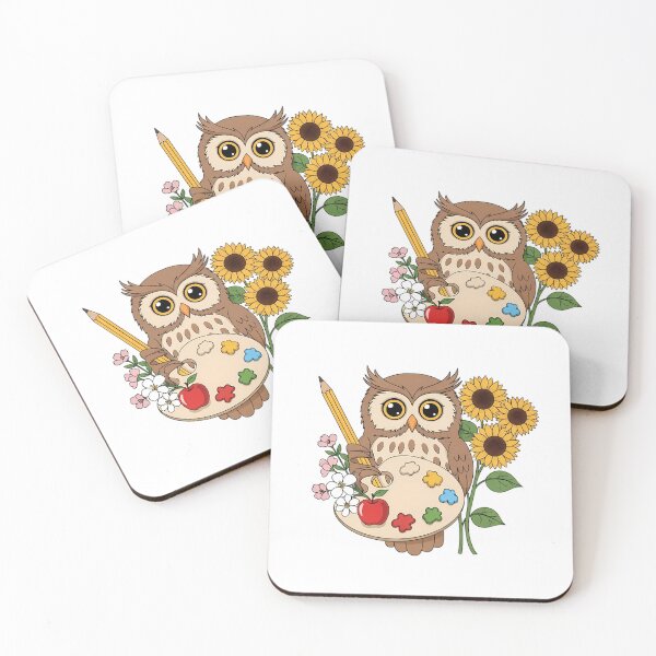 Item preview, Sunflower Ribbon Owl Paint Palette Gift designed and sold by pumsquare.