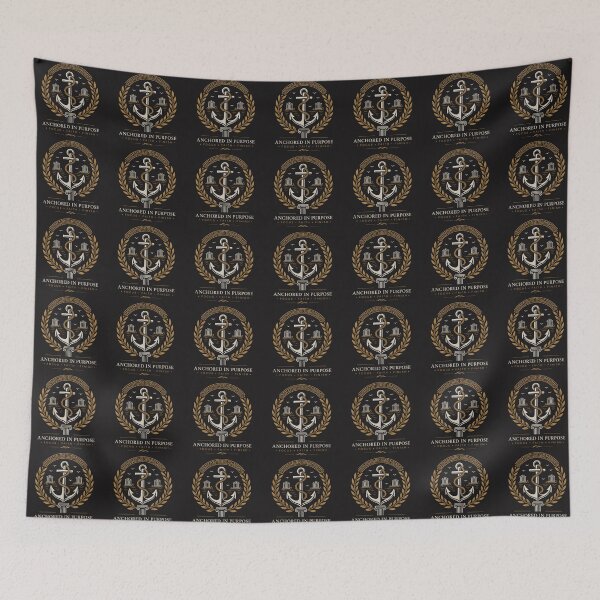 Item preview, Anchored In Purpose: Stoic Greek Maritime Emblem designed and sold by MWSailingClub.