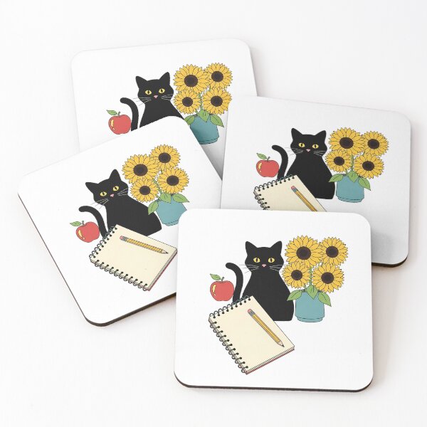 Item preview, Sunflower Ribbon Black Cat Blank Lesson Planner Gift designed and sold by pumsquare.