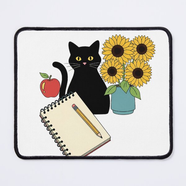 Item preview, Sunflower Ribbon Black Cat Blank Lesson Planner Gift designed and sold by pumsquare.