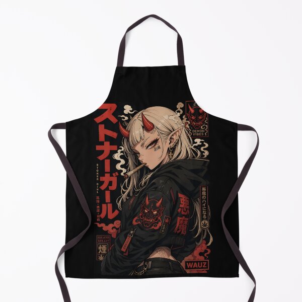 Item preview, Stoner Demon Girl Streetwear Design – Anime Weed Hoodie Graphic, Dark Aesthetic Devil Girl, High Life Urban Art Tee designed and sold by WAUZ.
