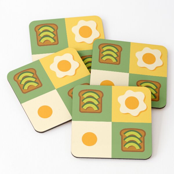 Item preview, Aesthetic Avocado Toast and Fried Egg Pattern - Minimalist Brunch Lover Art designed and sold by UniqueDesign751.