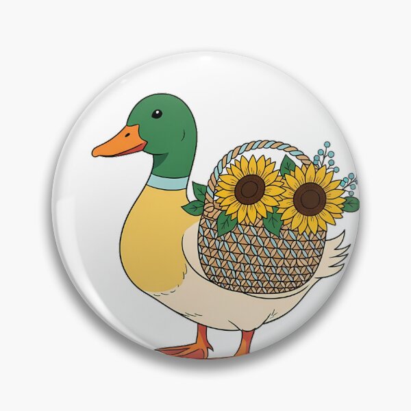 Item preview, Sunflower Ribbon Duck Crochet Basket Gift designed and sold by pumsquare.