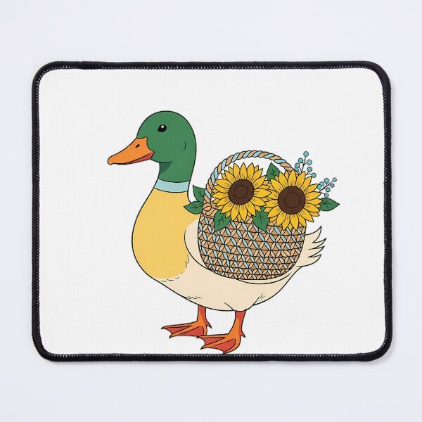 Item preview, Sunflower Ribbon Duck Crochet Basket Gift designed and sold by pumsquare.