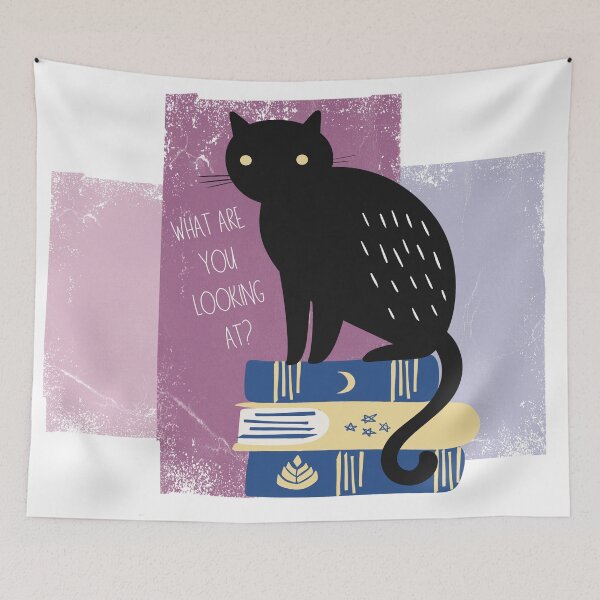 Item preview, Black Cat on Magic Books designed and sold by IvysCreativityHouse.