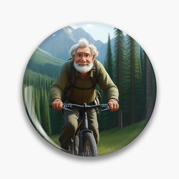Item preview, Old Man riding a Mountain Bike designed and sold by Colin Bentham.