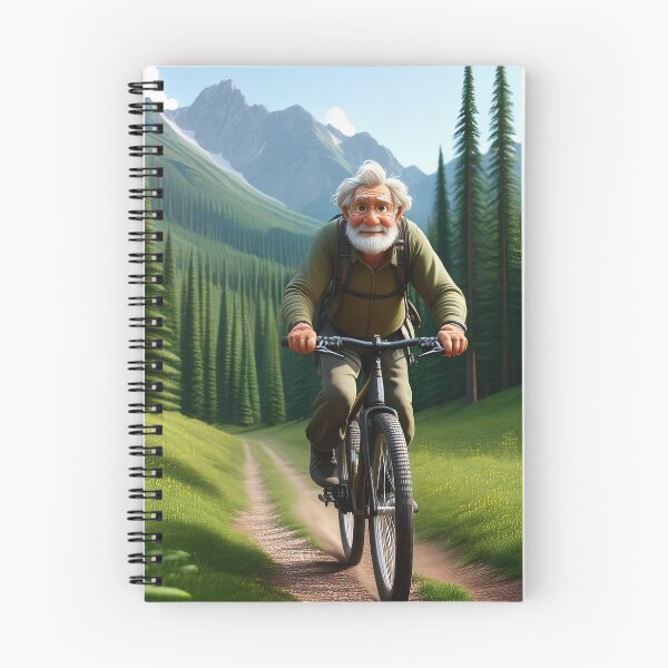 Item preview, Old Man riding a Mountain Bike designed and sold by Colin Bentham.
