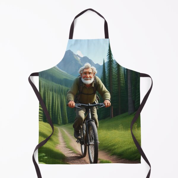 Item preview, Old Man riding a Mountain Bike designed and sold by Colin Bentham.