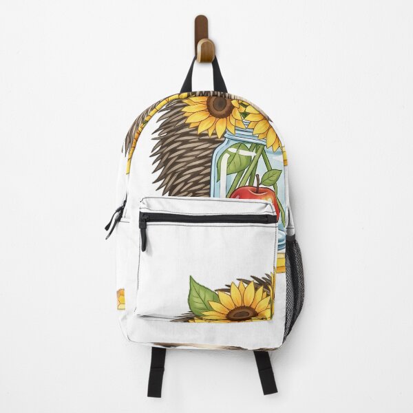 Item preview, Sunflower Ribbon Hedgehog Watercolor Jar Gift designed and sold by pumsquare.