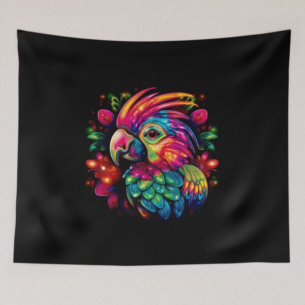 Item preview, Vibrant Magic Parrot – Colorful Bird Art designed and sold by DoraTora.