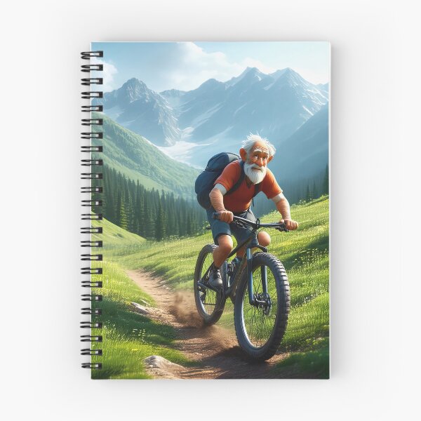 Item preview, Old Man riding a Mountain Bike designed and sold by Colin Bentham.