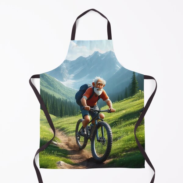 Item preview, Old Man riding a Mountain Bike designed and sold by Colin Bentham.