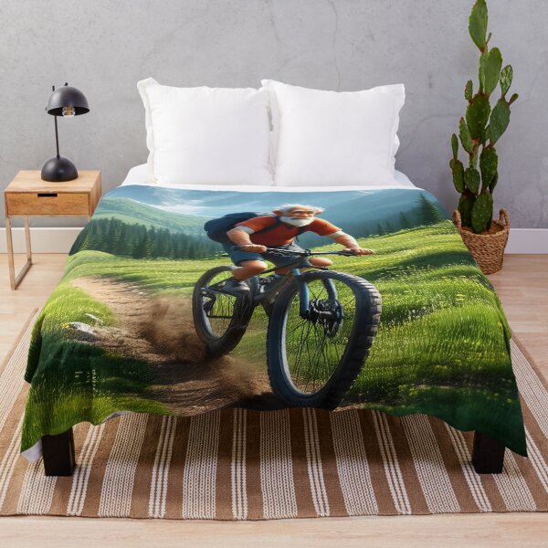 Item preview, Old Man riding a Mountain Bike designed and sold by Colin Bentham.