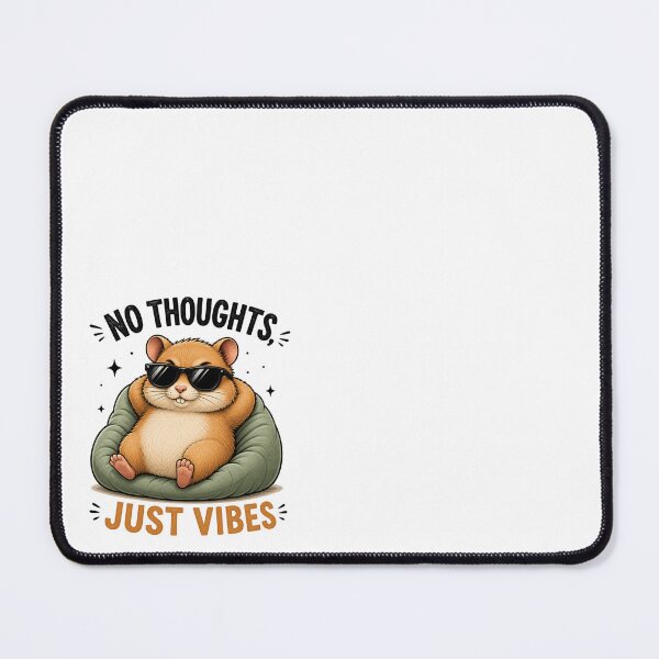 Item preview, No Thoughts Just Vibes Hamster Sticker – Funny Chill Meme Cute Animal Design designed and sold by mibrand.