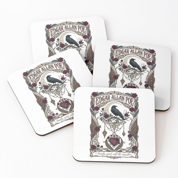 Item preview, Edgar Allan Poe Beauty Grief and the Macabre Raven Roses designed and sold by Fenay Designs.