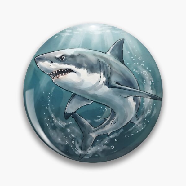 Item preview, Great White Shark Ocean Wildlife - Marine Illustration designed and sold by RubisLeaf.