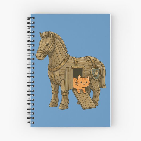 Item preview, Trojan Horse Orange Cat - Funny Ancient Greek Mythology designed and sold by MythoWorldddd.