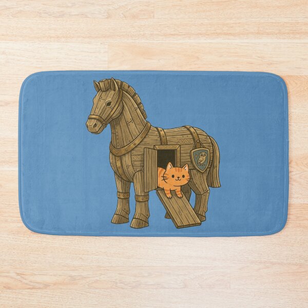 Item preview, Trojan Horse Orange Cat - Funny Ancient Greek Mythology designed and sold by MythoWorldddd.