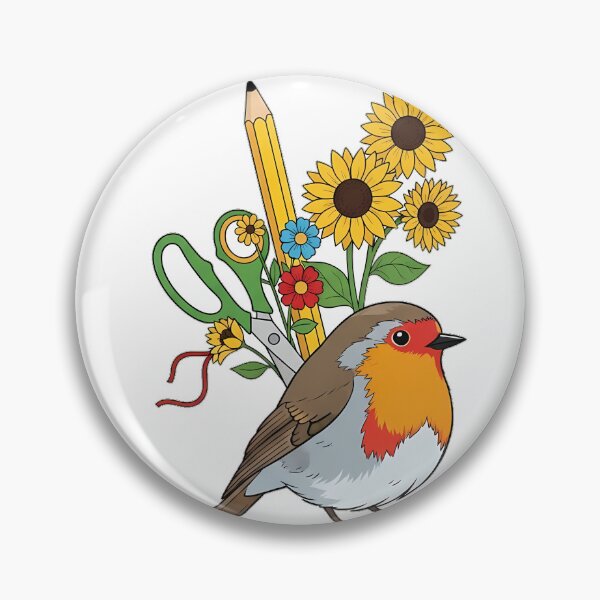 Item preview, Sunflower Ribbon Robin Scissor and Ribbon Craft Bundle Gift designed and sold by pumsquare.