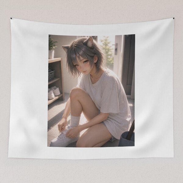 Item preview, Quiet Morning REI – Soft Light Catgirl Portrait designed and sold by RinaWorksJP.