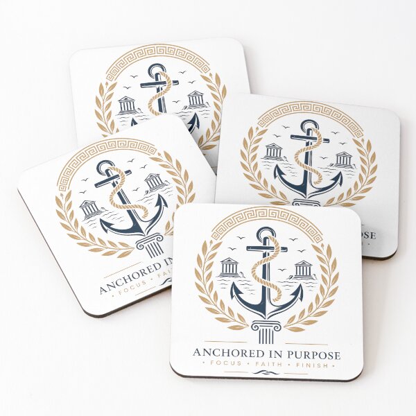 Item preview,  Anchored In Purpose: Stoic Greek Maritime Emblem designed and sold by MWSailingClub.