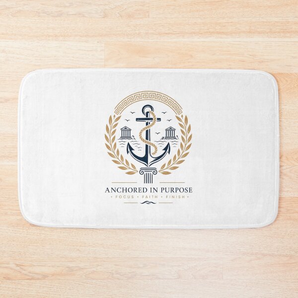 Item preview,  Anchored In Purpose: Stoic Greek Maritime Emblem designed and sold by MWSailingClub.