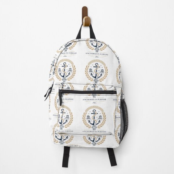 Item preview, Anchored In Purpose: Stoic Greek Maritime Emblem designed and sold by MWSailingClub.