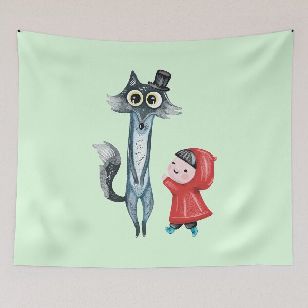 Item preview, Red Riding Hood Hugging a Wolf designed and sold by IvysCreativityHouse.