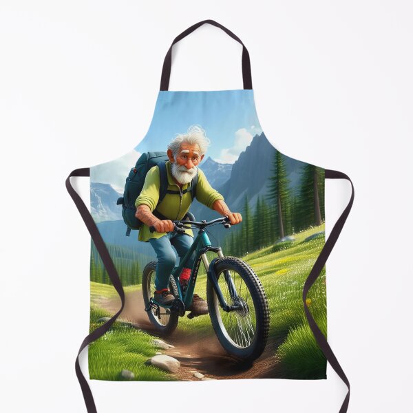 Item preview, Old Man riding a Mountain Bike designed and sold by Colin Bentham.