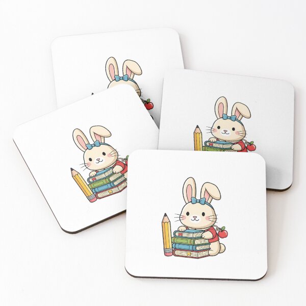 Item preview, Bunny Apple Charm Library Book Stack Gift designed and sold by pumsquare.
