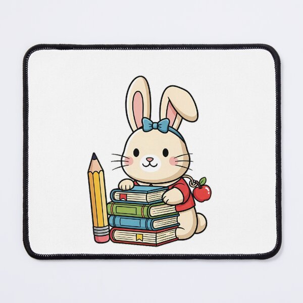Item preview, Bunny Apple Charm Library Book Stack Gift designed and sold by pumsquare.
