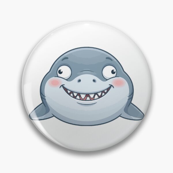 Item preview, Front Facing Derp Funny Great White Shark designed and sold by Petzzz.