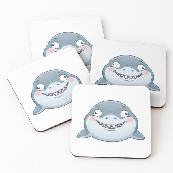 Item preview, Front Facing Derp Funny Great White Shark designed and sold by Petzzz.