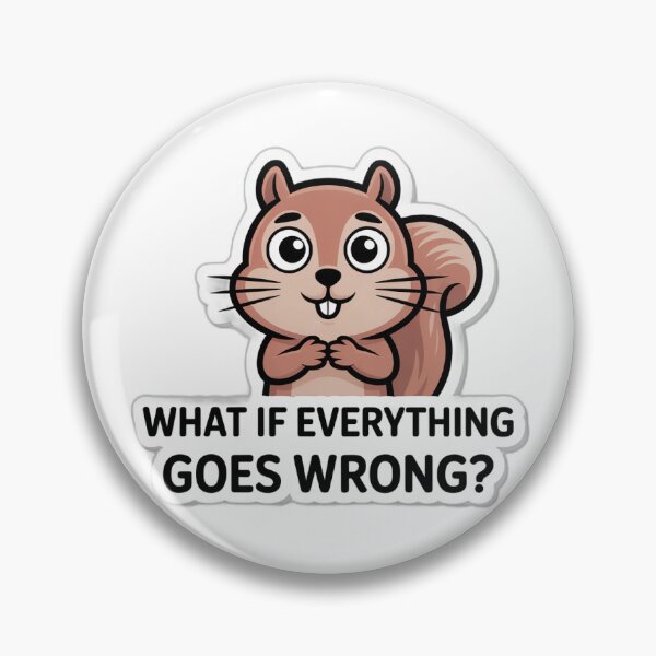 Item preview, Funny Paranoid Squirrel Sticker – Stop Overthinking Humor Design designed and sold by DreamyDesigns17.