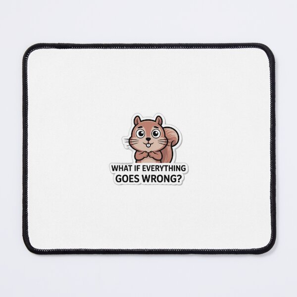 Item preview, Funny Paranoid Squirrel Sticker – Stop Overthinking Humor Design designed and sold by DreamyDesigns17.