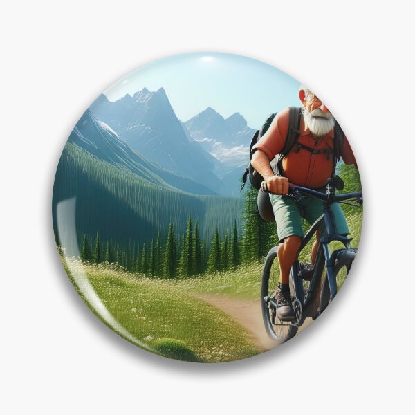 Item preview, Old Man riding a Mountain Bike designed and sold by Colin Bentham.